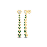 1/3CTW-DIA ANA M 5/8CTW RD-EM NAT GEM HEART DANGLING EARRING